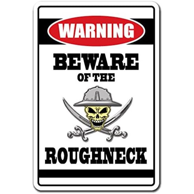 Attention au Panneau d'Avertissement à Col Rond Pétrole Offshore gig Emploi Travailleur