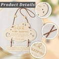 thumbnail image 6 of Baby Sleeping Sign for Front Door Wooden Hanging Decorations Do Not Ring Doorbell Wood Sign Rustic Door Decor with Hemp Rope Cloud Wooden Hanger Wall Decor for New Parents 8.7x5.5Inch, 6 of 6