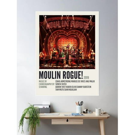 Moulin Rogue! Poster Wall Art, Modern Wall Decor For Living Room Bedroom, 8x12 UNFRAMED