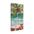 thumbnail image 3 of Trademark Fine Art Karen Fields Palm Tree Wimsy I Canvas Wall Art - 12x24, 3 of 5