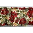 thumbnail image 2 of Christmas Poinsettia Curtain Panels by Penny's Needful Things (Set of 2) 45 Inch Long LINED, 2 of 3