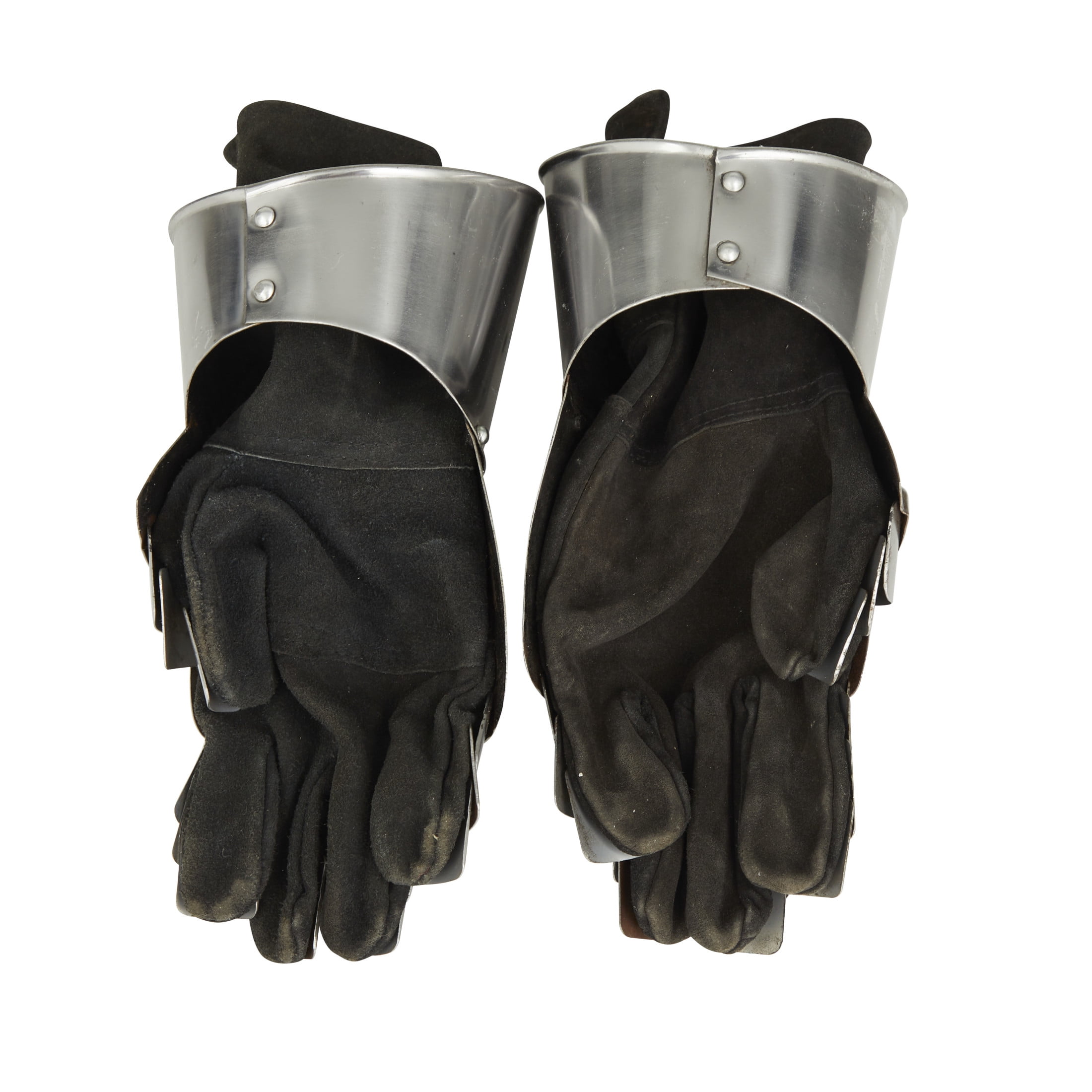 Hands 14" Metal Silver Replica Medieval Armor Gloves, by DecMode (2 Count)