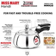 thumbnail image 4 of Miss Mary Aluminium Handi Pressure Cooker, Small Inner Lid Cooker 2 Liters, Silver (MMH20) | For 2 Or 3 Persons, 4 of 4