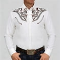 thumbnail image 2 of Vacation Shirts for Men Summer Western Cowboy Long Sleeve Embroidered Slim Fit Button Down with Pockets Mens Casual Shirts, 2 of 4