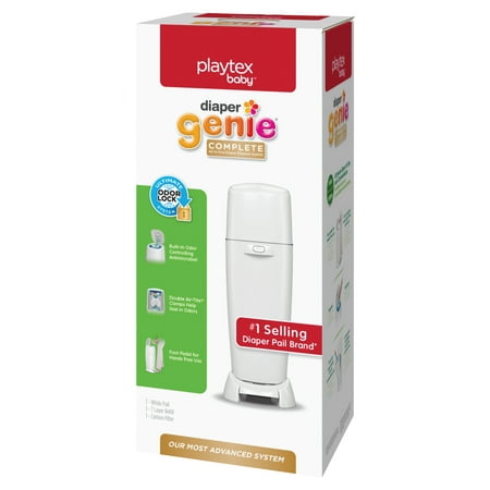 Playtex Diaper Genie Complete White Diaper Pail with 1