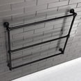 thumbnail image 2 of Kingston Brass DTC323619MB 36 in. Maximilien Wall Mount Towel Rack, Matte Black, 2 of 5