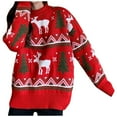 thumbnail image 2 of Oversized Christmas Sweaters for Women 2025 Long Sleeve Crewneck Loose Slouchy Xmas Pullover Sweater Jumper Tops, 2 of 5