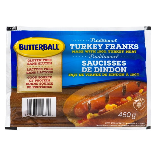 Butterball Turkey Franks, 450 g Walmart.ca