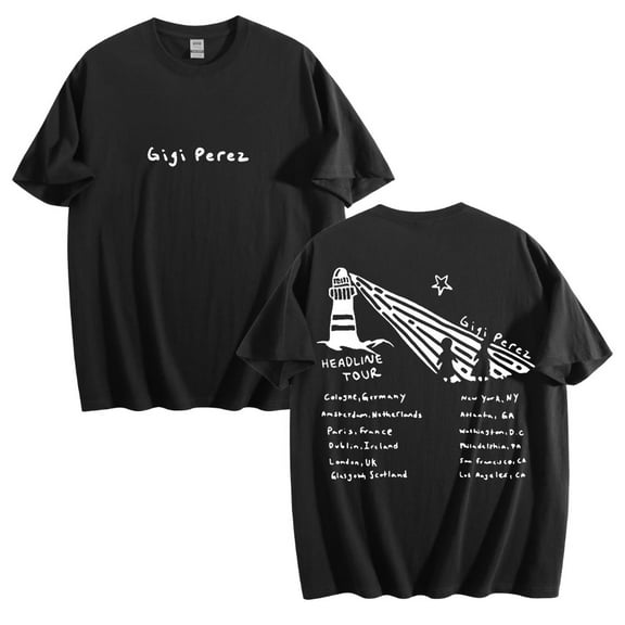 Gigi Perez Lighthouse Tour Cotton Tshirt Hip Hop Short Sleeve Men Women Tops Tees