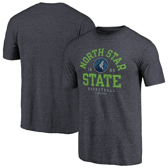 Men's Navy Minnesota Timberwolves North Star State Hometown Collection Tri-Blend T-Shirt