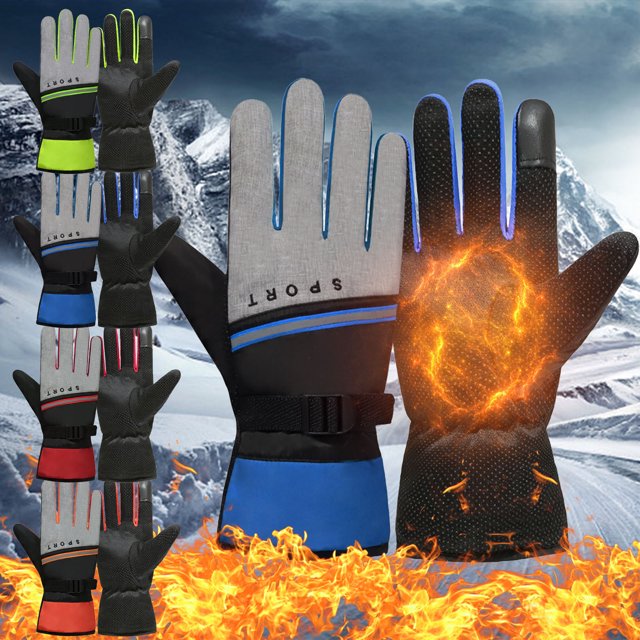 Fiudx Guantes de Invierno, Resistentes Al Viento y Al Agua, Tejido de Alta Densidad, Forro de Felpa para Mayor Calidez, Palma Antideslizante, Ideales para Deportes Al Aire Libre, Esquí, Running y Sen