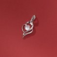thumbnail image 5 of Colgante único hueco, hermoso y brillante, con forma de flor incrustada con diamantes, estilo plata pura 999, accesorios, 5 of 5
