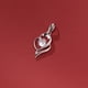 thumbnail image 5 of Colgante único hueco, hermoso y brillante, con forma de flor incrustada con diamantes, estilo plata pura 999, accesorios, 5 of 5