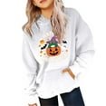 thumbnail image 4 of Weebloom Halloween Hoodies For Boys Girls Winter Hooded Sweatshirt With Pumpkin Print Warm Fleece Pullover Cozy Kids Ages 4-14 Hoodie 8-9 Years, 4 of 4