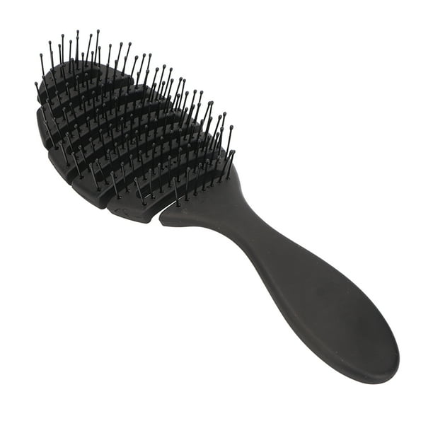 Cepillo Para Desenredar El Cabello, Cepillo Desenredante Ligero Negro Redondo Elástico Húmedo O Seco Para Peluquería