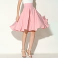 thumbnail image 6 of Joernso Women Skirt Elastic High Waist A-Line Style Skirt Solid Color Large Hem Skater Skirt Bohemia Style Skirt, 6 of 8