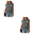 thumbnail image 2 of sweethay Camiseta de mujer, camisa informal estampada, senderismo, compras, viaje, blusa, ropa de diario de verano, Top, ropa femenina, regalos Type10 NO10, 2 of 6