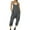 Dark Gray, variant on Pisexur Womens Jumpsuits Solid Color V Neck Rompers Fashion Spaghetti Strap Jumpers Casual Loose Sleeveless Overalls Comfy Baggy One Piece Jumpsuits with Pockets