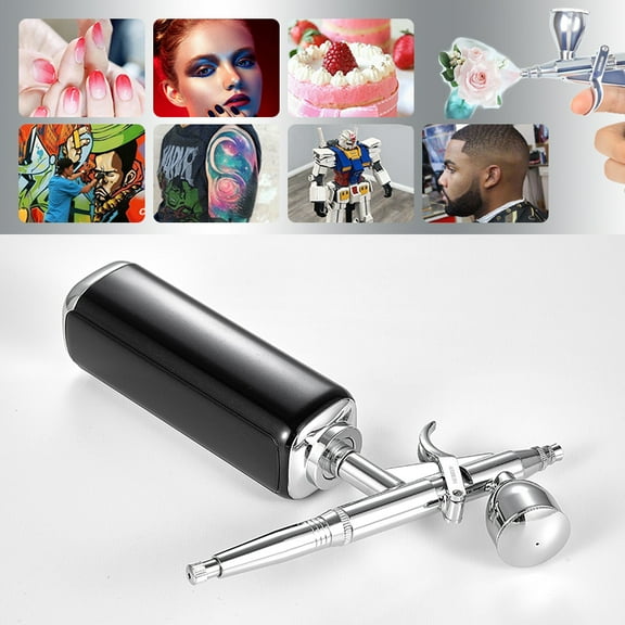 High air flow Airbrush Kit, Wireless Portable Airbrush Compressor, Rechargeable Cordless Airbrush, Mini Air Brush, Handheld Airbrush Gun for Barber, Model Painting, Nail Art, Makeup, Tattoo