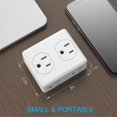 thumbnail image 4 of Outlet Extender, Multi Plug Outlet with 6 Electrical Outlets Adapter, 3-Prong Wall Outlet Tap for Cruise Ship Home Office Dorm, White (2 Pack), 4 of 4