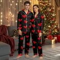 thumbnail image 2 of SJLDQY Valentines Women's Pajamas Set 2 Peice Pjs Set for Women Valentine's Day Love Heart Graphic Long Sleeve Pajama Tops Pants Soft Comfy Homewear Sleepwear Outfits, 2 of 6