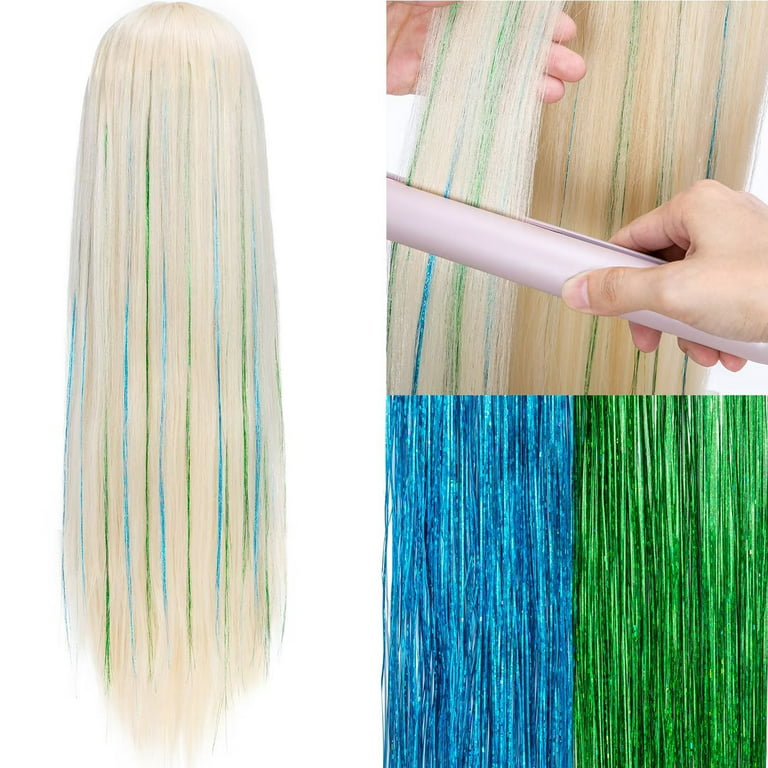 Glitter Sparkle Fairy Hair Tinsel 400 Strands 12 colors Shiny Hair Streak  47 US