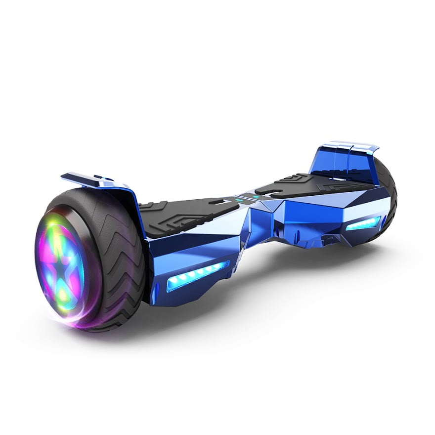 HOVERSTAR Hoverboard Certified HS2.0 Flash Wheel with LED Light Self Balancing Wheel Electric Scooter Chrome Blue