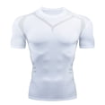thumbnail image 2 of Camiseta deportiva de manga corta transpirable para hombre, absorbente del sudor, de secado rápido, paquete de fitness, camiseta ajustada con músculos, 2 of 5