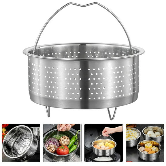 VORCOOL Silver Stainless Steel Steamer Pot Insert for Steamed Buns and Rice