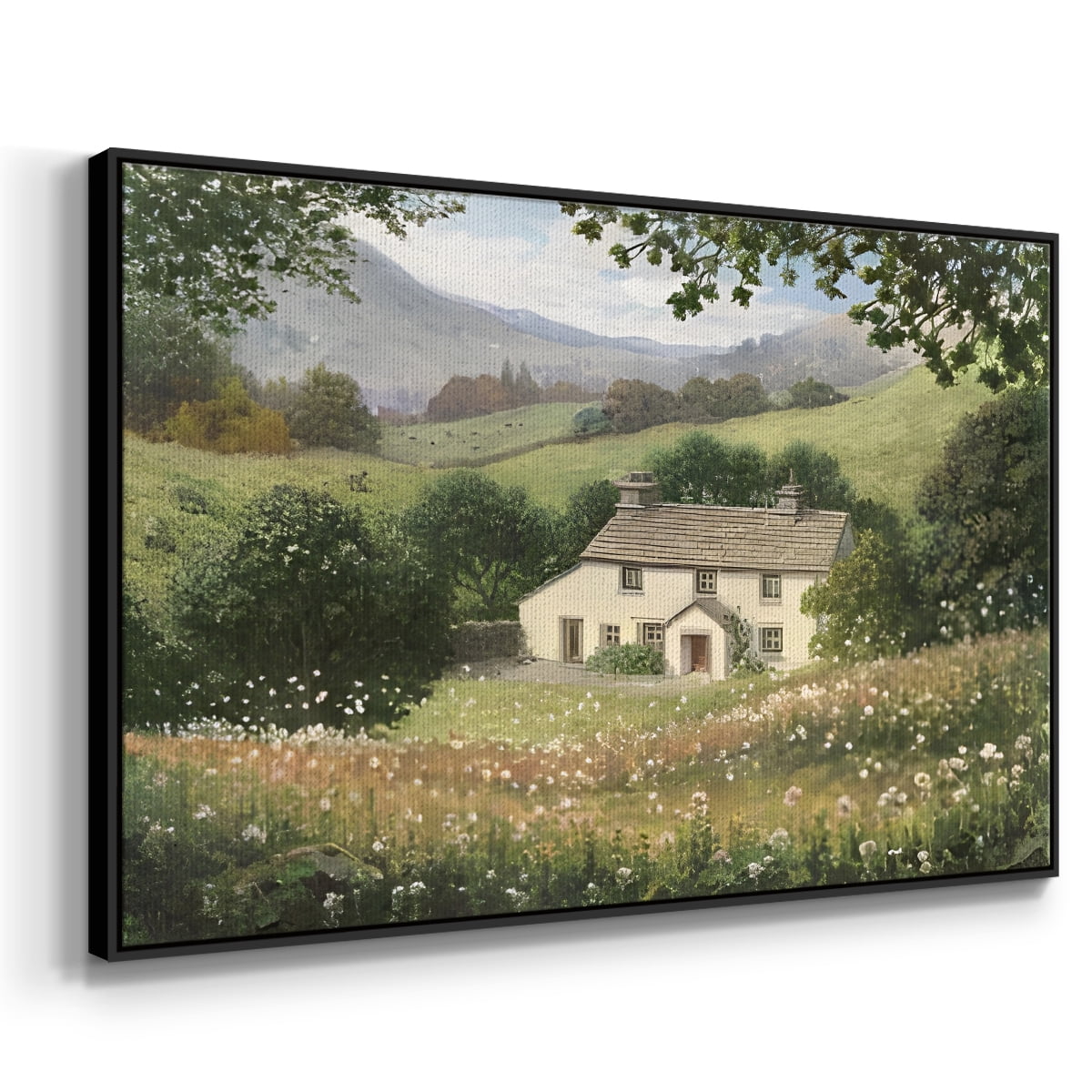 Vintage Landscape-CCXLVIII By Wexford Home Framed in Black Wood Gallery Wrapped Canvas 27 in. x 41 in.