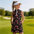 thumbnail image 6 of Shadoumai Kids Half Zip Tennis Dress Sleeveless Lightweight Golf Outfit for School Sports, Outdoor Activities,Athletic Tennis Girls Dress 4T, 6 of 6