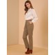 thumbnail image 4 of Pantalones De Cintura Alta Allegra K Marrón XL, 4 of 6