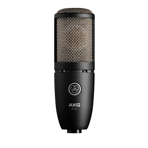 AKG Micrófono de condensador vocal, XLR, negro, 6,00 x 8,00 x 12,00 (3101H00420)