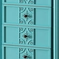 thumbnail image 4 of Wood Jewelry Armoire With 5 Drawers in Light Blue, 4 of 6