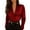 Red, variant on Women Silk Satin Shirts Long Sleeve Ruched V Neck Blouse Business Dressy Casual Loose Tops Outfits
