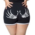 thumbnail image 1 of Skeleton Hand Womens Running Shorts Small, 1 of 4