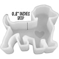 thumbnail image 4 of Dachshund Weiner Dog Heart Freshie Silicone Mold for Scented Aroma Beads 3.3 Tall x 3.9 Wide x 0.8 Deep Resin, Car Candle, Soap, Freshie Dog Mama Mom Paw Print Oven Safe Heat Resistant to 400 F, 4 of 5