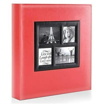 Ywlake Photo Album 4x6 500 Pockets Photos, Extra Large Capacity Family Wedding Picture Albums Holds 500 Horizontal and Vertical Photos Red