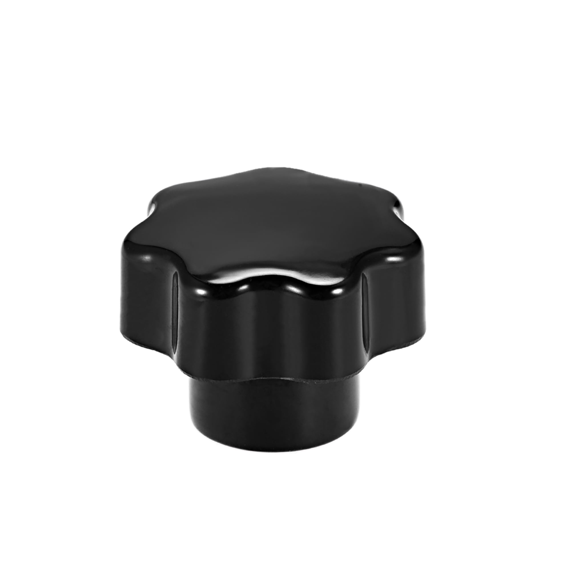 Star Knob Grip Handle M8 Diameter Brass Insert Female Threaded Black