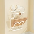 thumbnail image 1 of Pot Lid Organizer Rack with Drip Tray,Pot Lid Organizer for Cabinet Door,No Drilling Adhesive Wall/Door Mounted Rustproof Pot and Pan Cover for Kitchen Storage,White, 1 of 7
