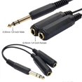 thumbnail image 3 of JUNSUNMAY 6.35mm 1/4 inch Male to Dual Female Stereo Audio Jack Adapter Cable, Length: 20cm 6.35mm M to 2 x F 20cm, 3 of 4