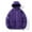 Purple, variant on Winter Warm Jackets for Mens Fashion Plus Size Solid Color Windproof Zipper Pocket Drawstring Long Sleeved Hooded Casual Jacket Black Deal on Clearance!