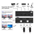 thumbnail image 4 of Conmutador KVM USB modo dual 2 en 2 salidas Conmutador KVM de monitor dual de metal Puerto USB 20 4W para transmisión en vivo para enseñanza, 4 of 8