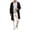 Black, variant on Men's Long Hooded Cardigans Zip Up Lightweight Drape Cape Jackets Fashion Fall Streetwear Overcoats with Pockets Coffee S