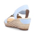 thumbnail image 5 of Rieker Women's 624H6-10 Wedge Heeled Ankle Strap Sandals, Aqua, Size EU 39, 5 of 7
