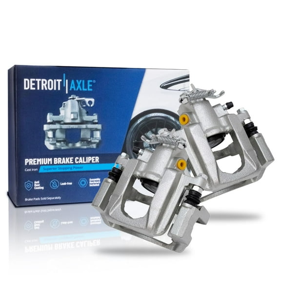 Detroit Axle - Rear 2pc Brake Calipers for Dodge Grand Caravan Chrysler Town & Country Ram C/V Volkswagen Routan, 2 Disc Brake Calipers Replacement
