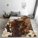 thumbnail image 5 of Balery Cow With Butterflies Lilies Manta de Felpa Suave y Acogedora – Cobija de Franela Aterciopelada para Cama, Lavable y Cálida para Sofá, Mascotas, Transpirable-60"x50", 5 of 7