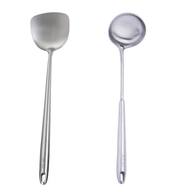 Juego de utensilios de cocina Wok de acero inoxidable - Herramientas de cocina Wok resistentes al calor