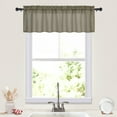 thumbnail image 1 of Coolmee Rustic Farmhouse Linen Blend Crude Window Curtain Valances for Living Room, Brown, 52x15 inch, 1 of 7