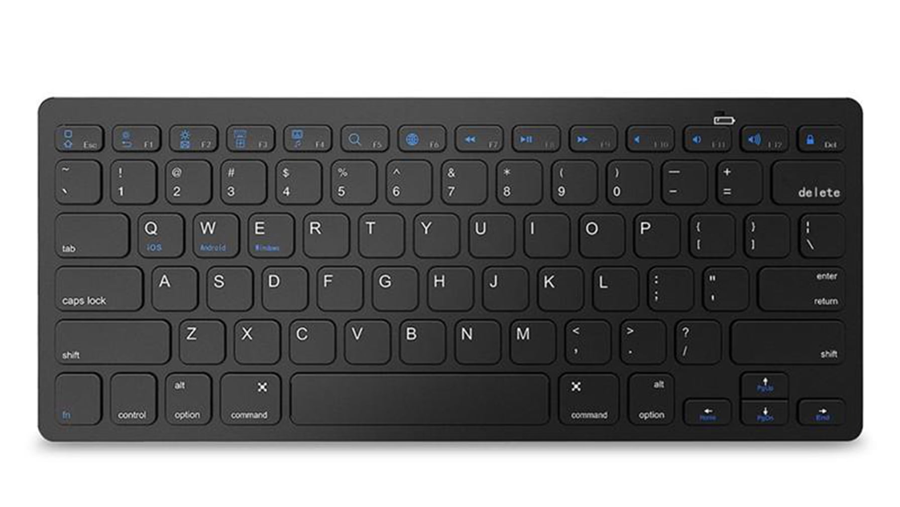 Ultrathin Multimedia Wireless Bluetooth Keyboard for iOS, Windows